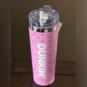 “DUNKIN” 2024 SPRING  24oz Insulated Stainless Steel Tumbler ~  PINK CONFETTI